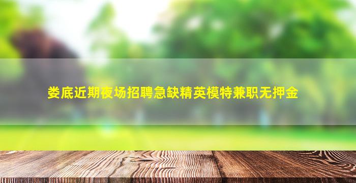 娄底近期夜场招聘急缺精英模特兼职无押金